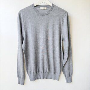 SuitSupply Merino Wool Crewneck Sweater – Gray Size M P30